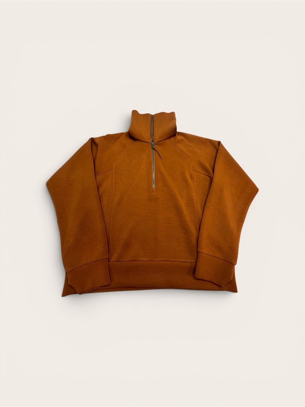 Spanx AirEssentials Half Zip Pullover Brown S/Ch/P